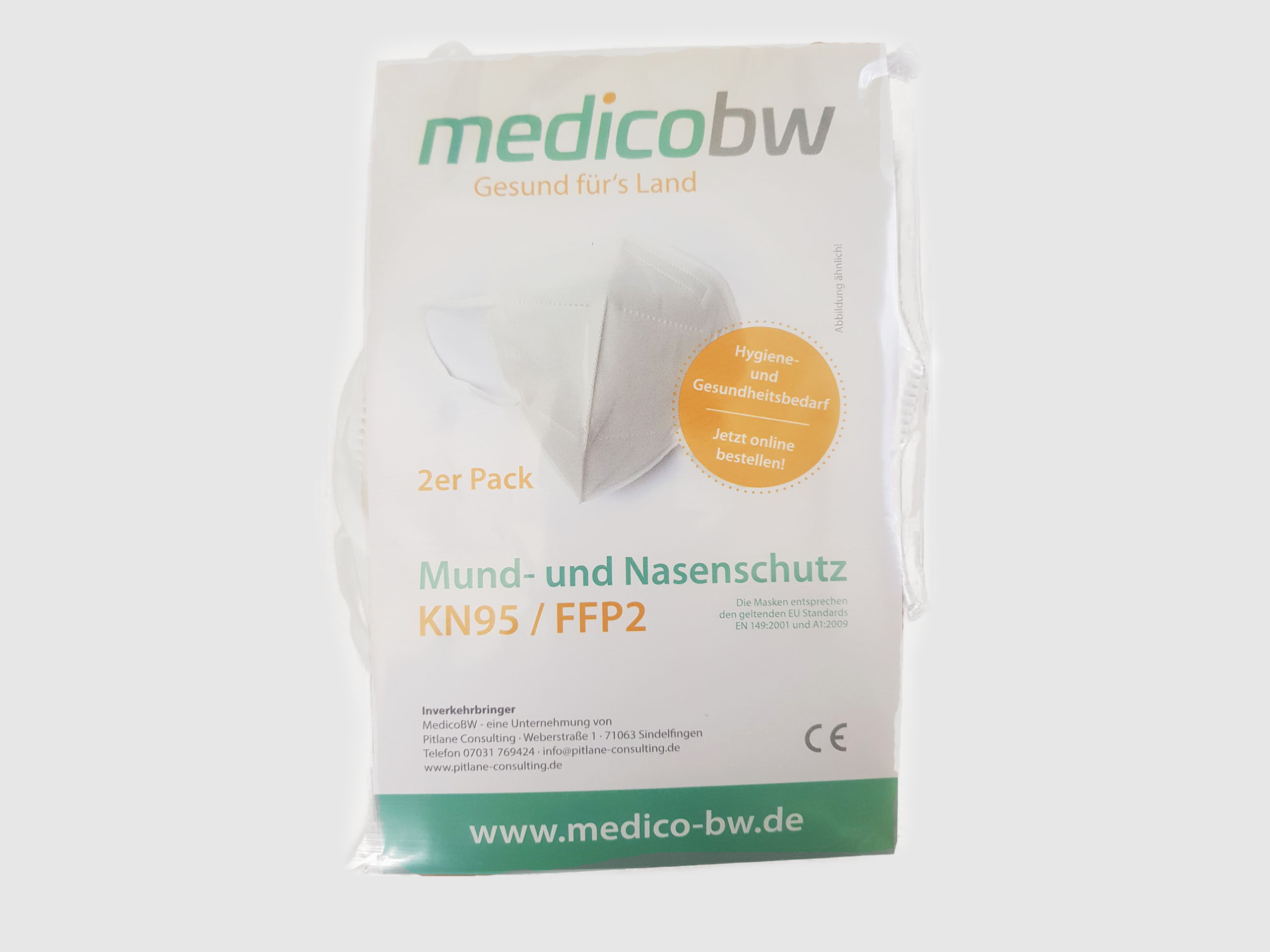 FFP2 / KN95 Mundschutzmaske - 2er Packung